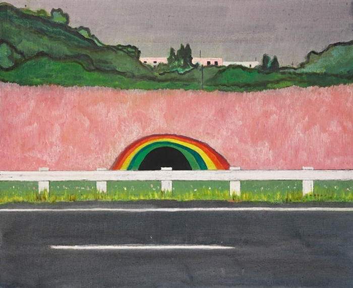 “Autoroute”, peinture à l’huile symboliste du peintre anglais Peter Doig, est vendue au prix de 3,946 millions de dollars