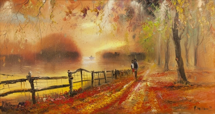 Pavel Mitkov Peinture à l'huile - Impression de l'automne