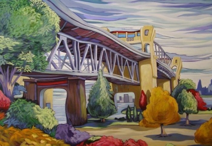 Galerie Dean Croft Peinture à l'huile - Le pont dans le vent