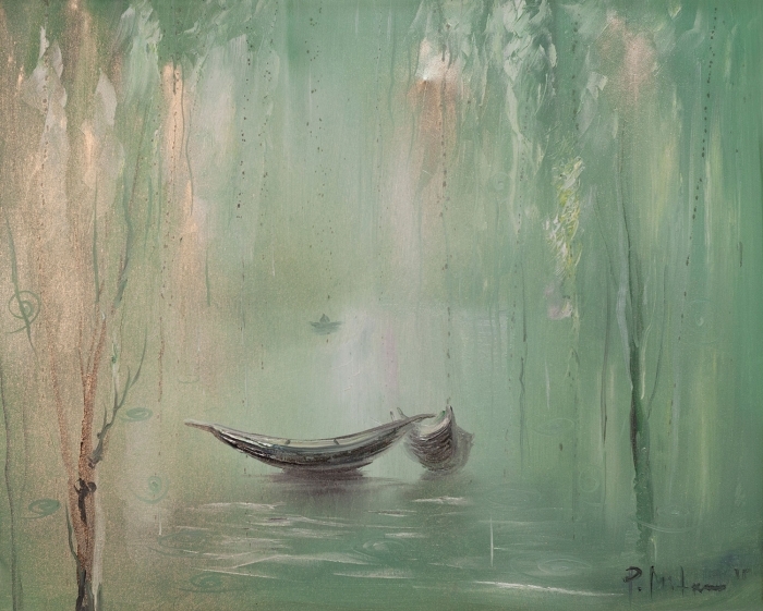 Pavel Mitkov Peinture à l'huile - Le matin tranquille
