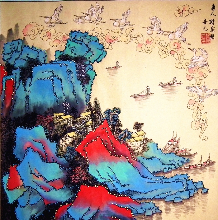 YANG Xiyuan Art Chinois - Peinture de la poétique des gens de Tang