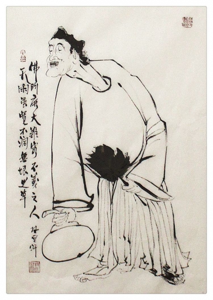 Lin Xinghu Art Chinois - Bouddha vivant Jigong