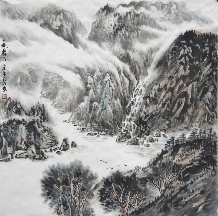 LIU Yuzhu Art Chinois - Une nuit de la pluie du printemps