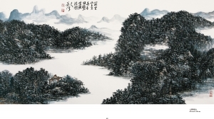 Art chinoises contemporaines - Les nuages traversant la montagne Gui