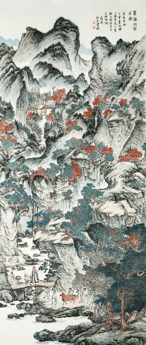 La galerie Fenghetang œuvre - La peinture du déménagement de GE Zhichuan, peinture d'imitation de WANG Meng
