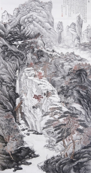 La galerie Fenghetang œuvre - La hauteur de la montagne LU, peinture d'imitation de SHEN Zhou