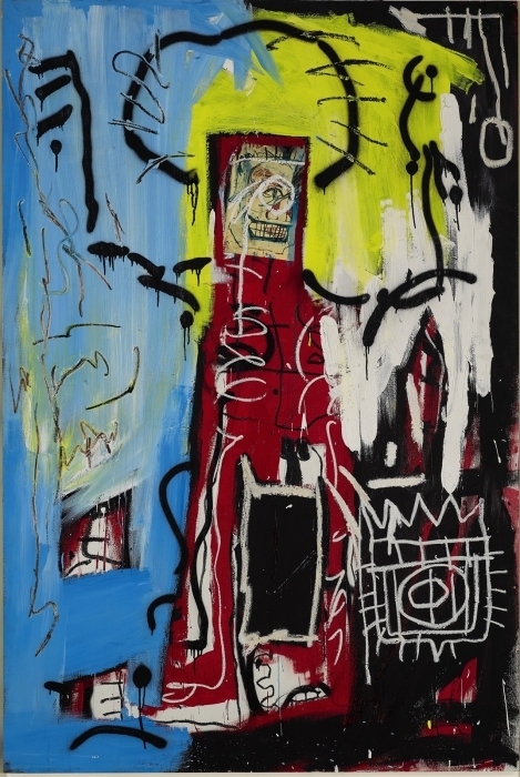 La peinture de collage de l’artiste de Graffiti Jean-Michel Basquiat mort à l’âge de 28 a été vendue au prix de 11,97 millions de livre sterling