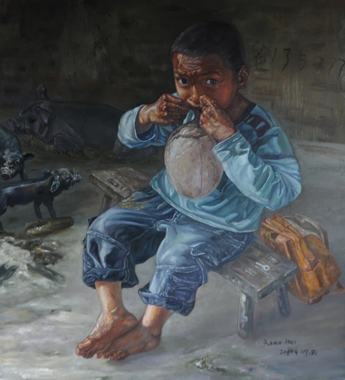 Cai Renchuang Peinture à l'huile - Le garçon Hani