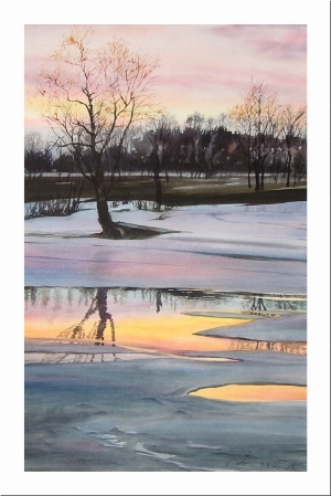 Tous les types de peintures contemporaines - Spring sunset