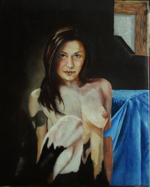 Peinture à l'huile contemporaine - Dark Portrait 3