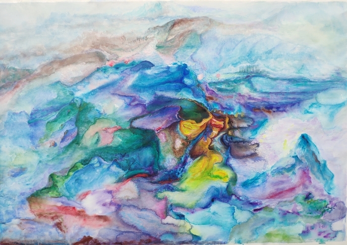 Chen Xionggen Types de peintures - Strikes of Colours - Mer et montagnes en bleu