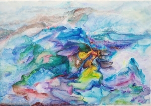 Chen Xionggen œuvre - Strikes of Colors - Sea and Mountains in Blue
