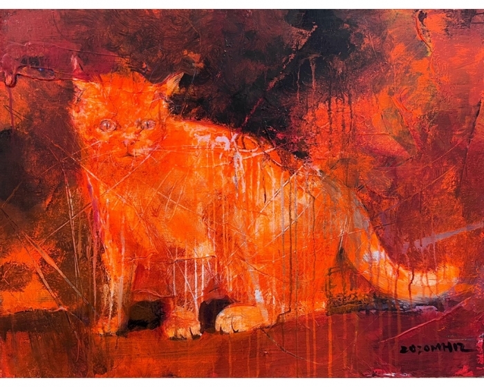 Chen Minghua Peinture à l'huile - Cat