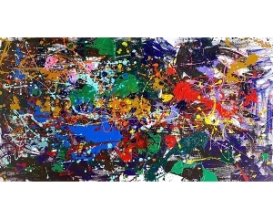Peinture à l'huile contemporaine - Expressionniste abstrait 35