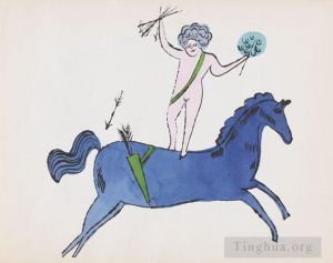 Tous les types de peintures contemporaines - Chérubin et cheval