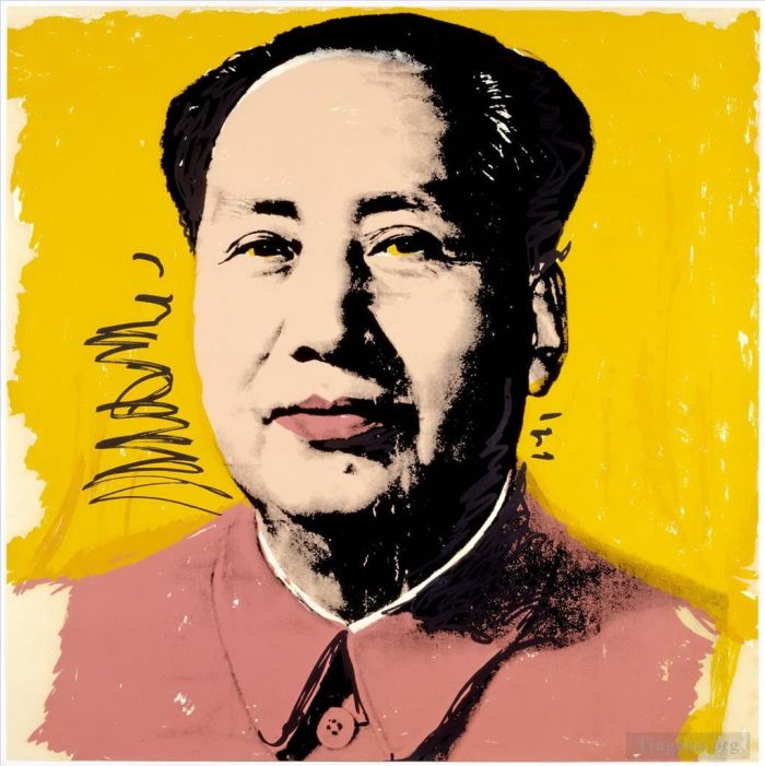 Andy Warhol Types de peintures - Mao Zedong jaune