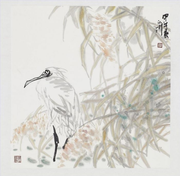 Cai Qinghong Art Chinois - Un étang en automne