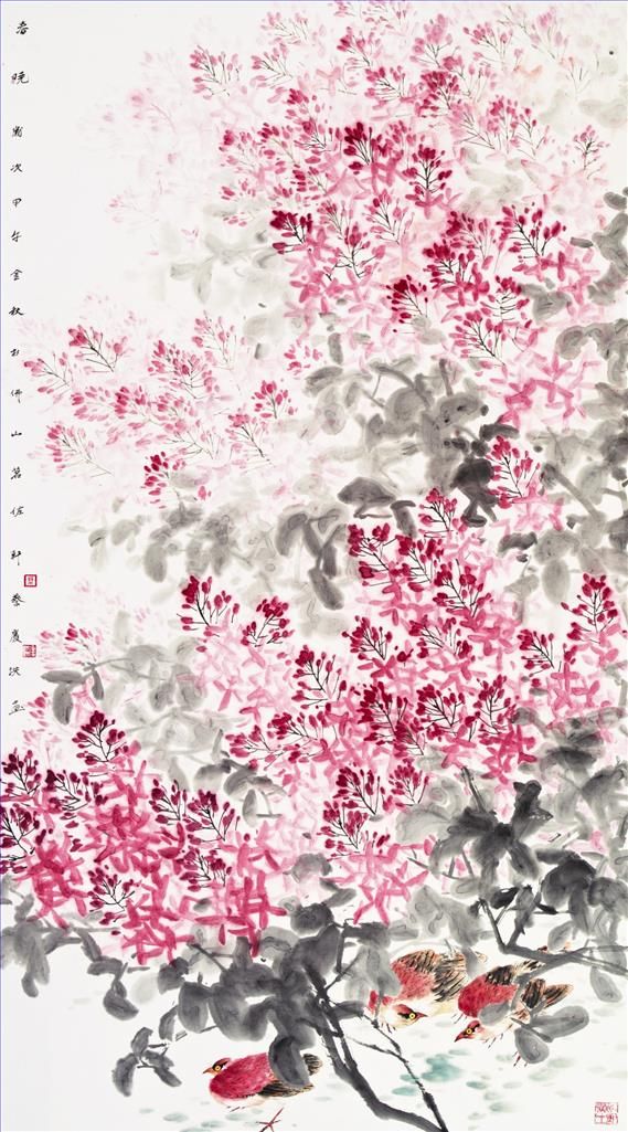 Cai Qinghong Art Chinois - L'aube au printemps