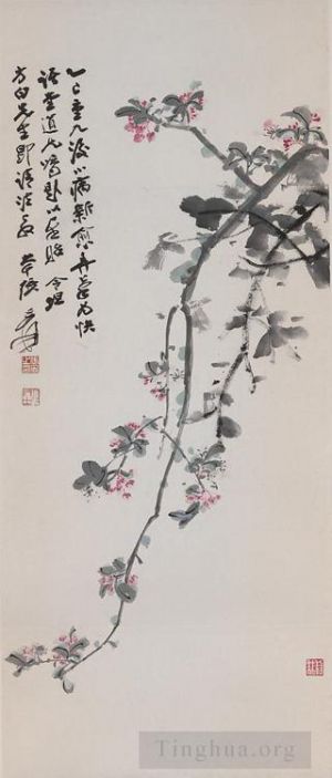 Zhang Daqian œuvre - Fleurs de pommetier 1965