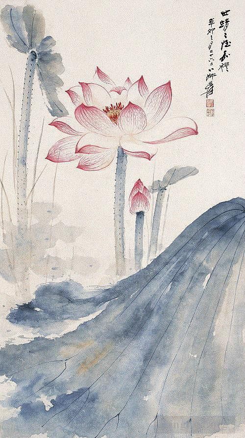 Zhang Daqian Art Chinois - Lotus2