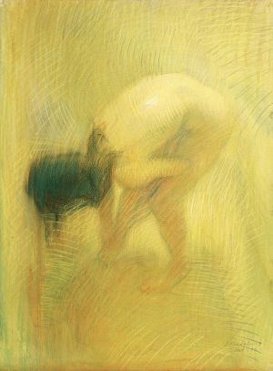 Tous les types de peintures contemporaines - Une jeune fille se levant nue de son bain 3