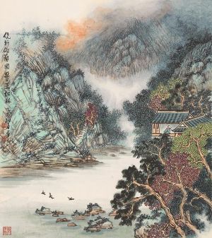 Chen Qiang œuvre - Une vallée au printemps