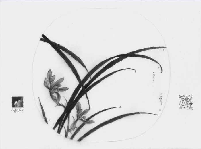 Chen Qiangge Types de peintures - Orchidée en hiver