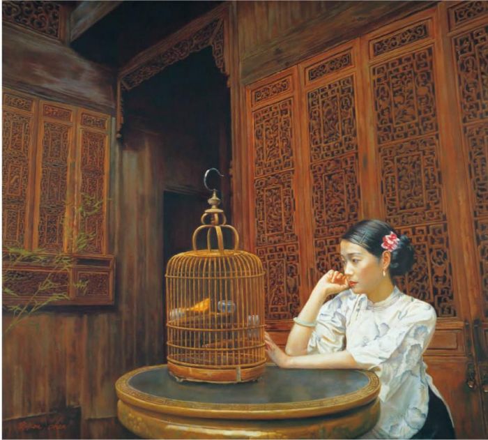CHEN Yifei Peinture à l'huile - Canari