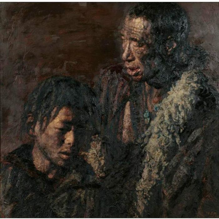 CHEN Yifei Peinture à l'huile - Père et fils