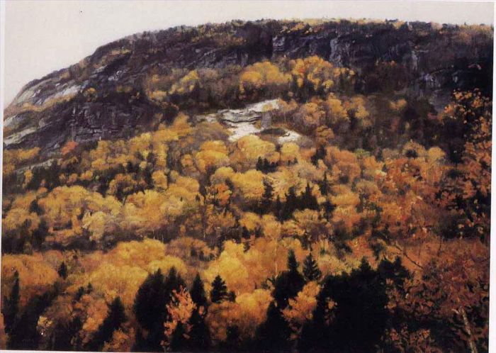 CHEN Yifei Peinture à l'huile - Vallée de la rivière Hudson, 1984