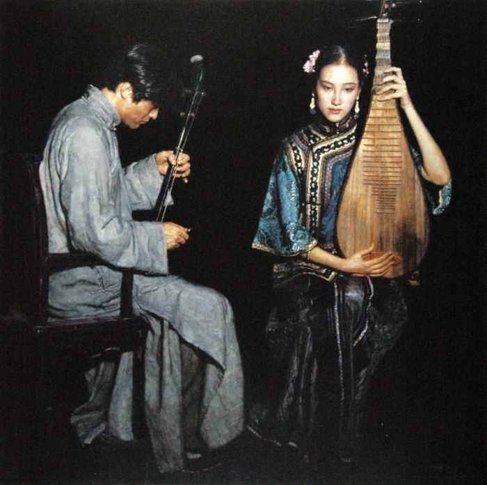 CHEN Yifei Peinture à l'huile - Chanson d'amour 1995