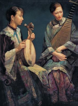 CHEN Yifei œuvre - Lyre jouant