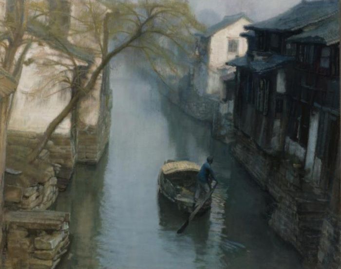 CHEN Yifei Peinture à l'huile - Saules de printemps 1984