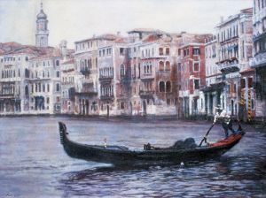 Peinture à l'huile contemporaine - Venise