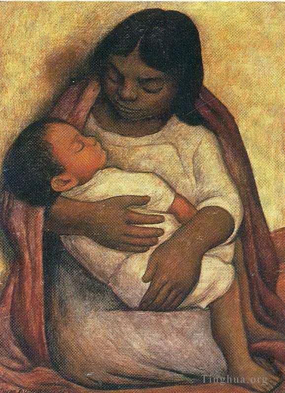 Diego Rivera Peinture à l'huile - Delphina et Dimas