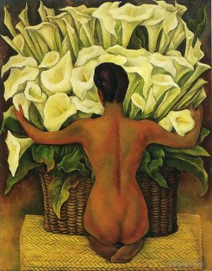 Diego Rivera œuvre - Nu aux lys calla 1944
