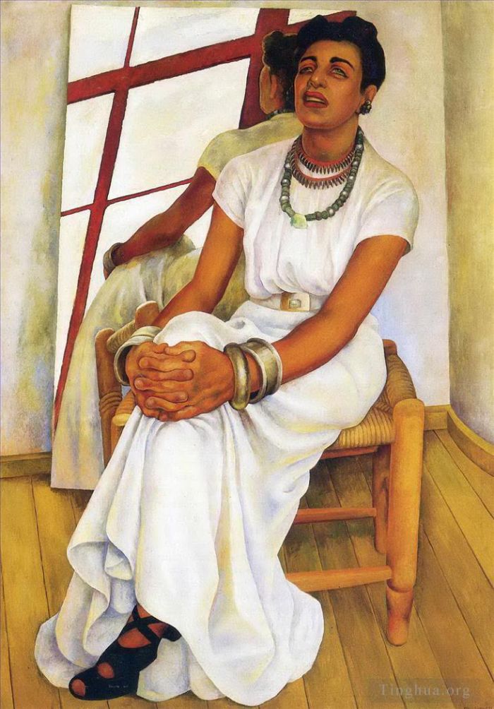 Diego Rivera Peinture à l'huile - Portrait de Lupe Marin 1938