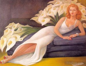 Peinture à l'huile contemporaine - Portrait de Natasha Zakolkowa Gelman 1943