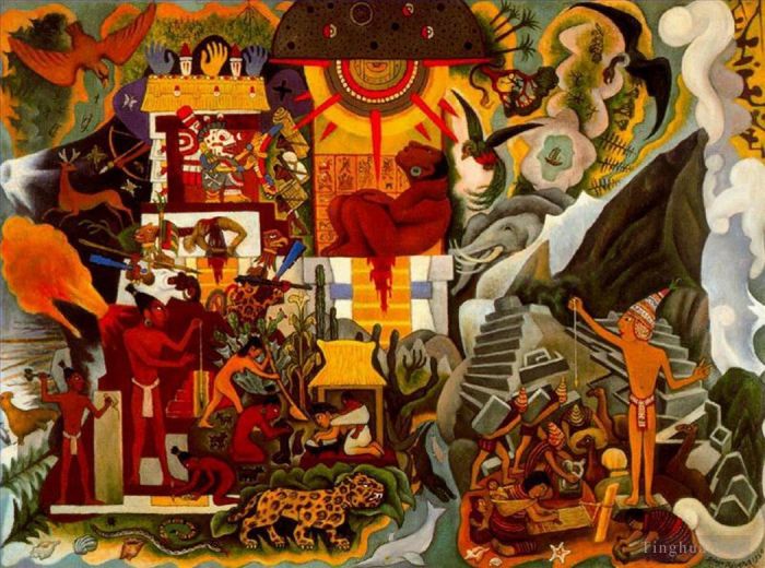 Diego Rivera Types de peintures - Amérique préhispanique