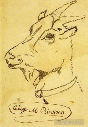Diego Rivera œuvre - Tête de chèvre