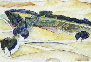 Diego Rivera œuvre - Paysage à Tolède 1913