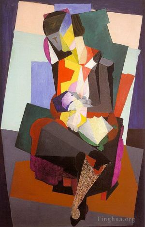 Diego Rivera œuvre - Maternité Angelina et l'enfant Diego 1916