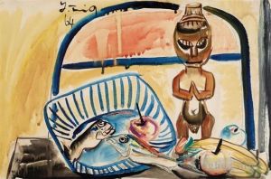 DING YanYong œuvre - Nature morte 1964