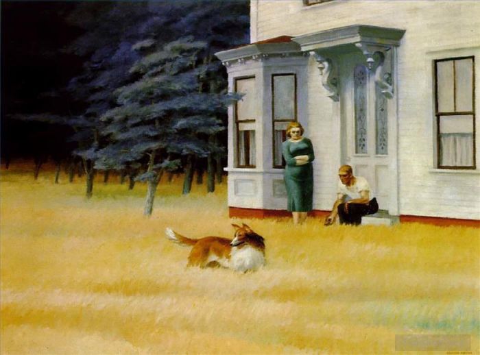Edward Hopper Peinture à l'huile - Soirée Cap Cod