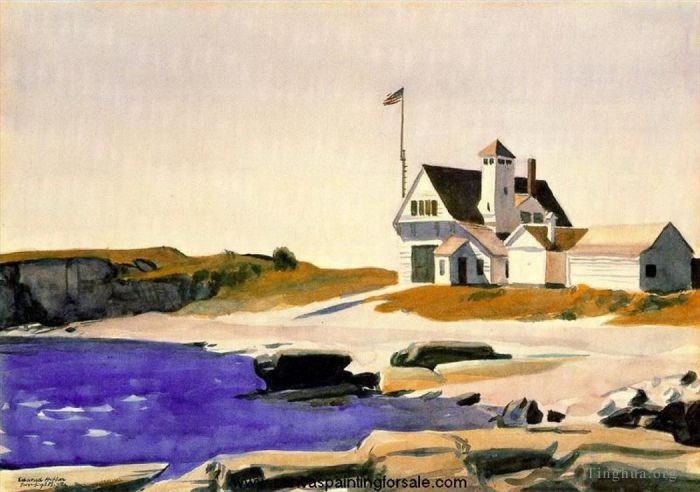 Edward Hopper Peinture à l'huile - Station 2 de la Garde côtière