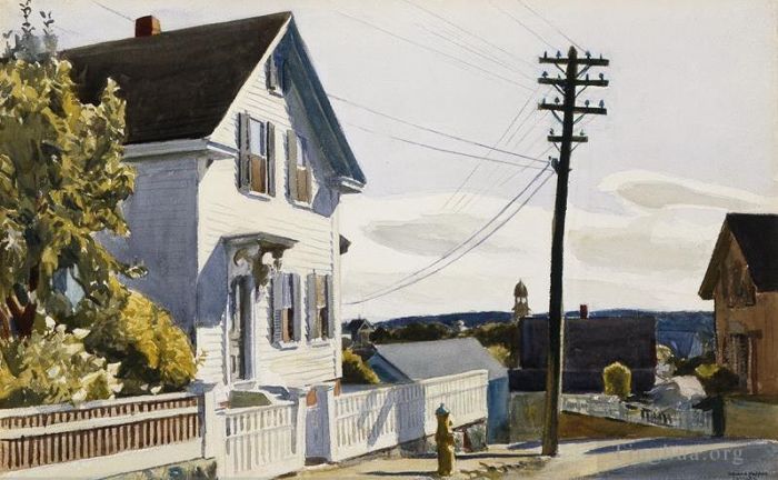 Edward Hopper Peinture à l'huile - La maison d'Adam
