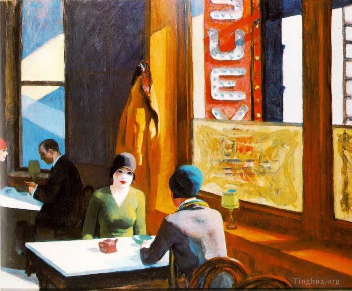 Edward Hopper Peinture à l'huile - Chop suey 1929