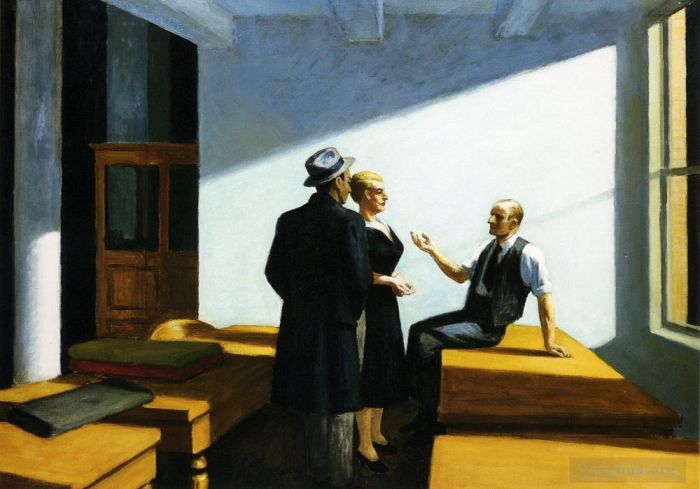 Edward Hopper Peinture à l'huile - Conférence le soir