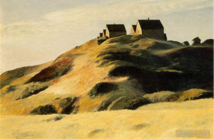 Edward Hopper Peinture à l'huile - Colline de maïs