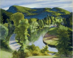 Peinture à l'huile contemporaine - Premier bras de la White River Vermont
